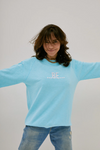CREW NECK NUDE_ Bleu lagon